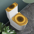 Gold Lights Kaleidoscope Print Toilet Lid And Tank Cover Set