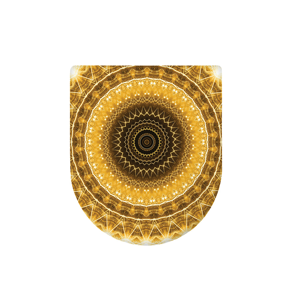 Gold Lights Kaleidoscope Print Toilet Lid Cover