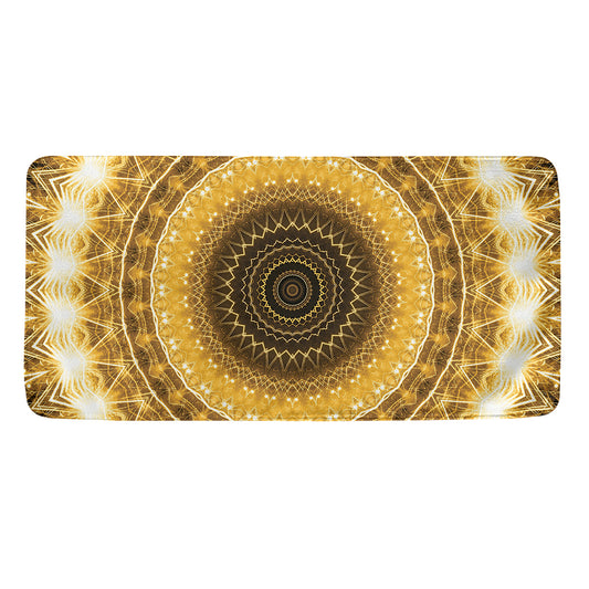 Gold Lights Kaleidoscope Print Towel