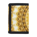 Gold Lights Kaleidoscope Print Trifold Wallet
