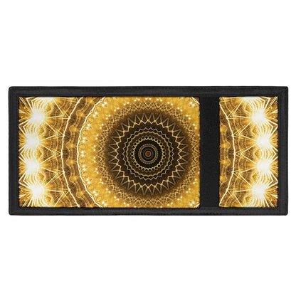 Gold Lights Kaleidoscope Print Trifold Wallet