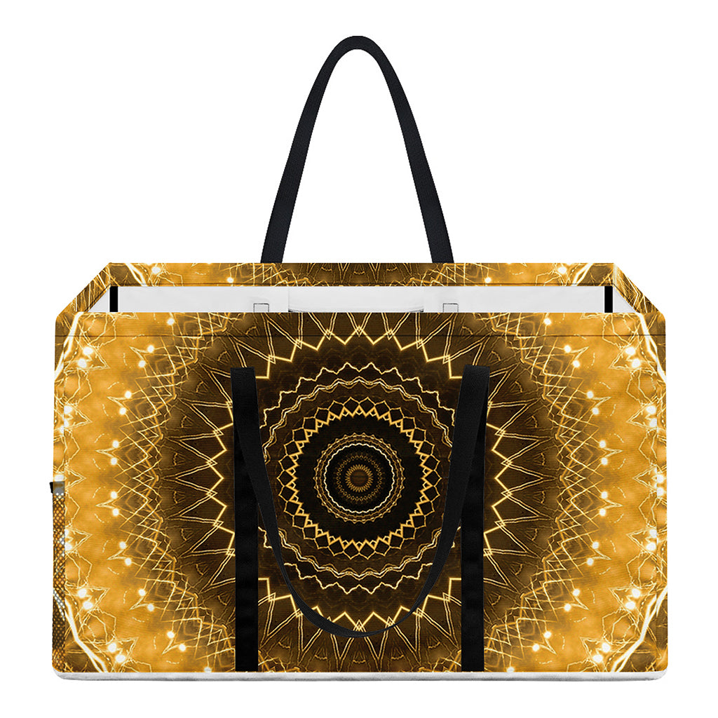Gold Lights Kaleidoscope Print Utility Tote Bag