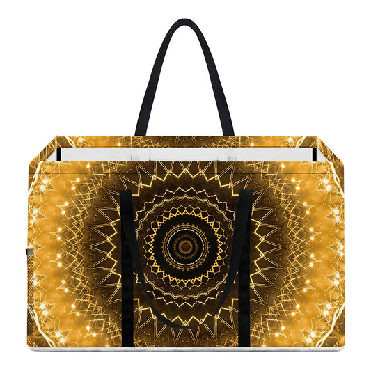 Gold Lights Kaleidoscope Print Utility Tote Bag