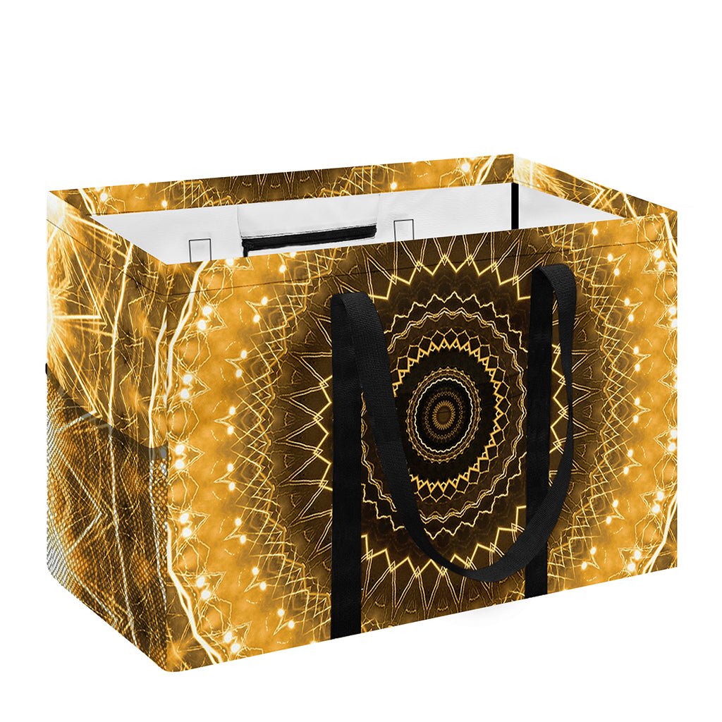 Gold Lights Kaleidoscope Print Utility Tote Bag