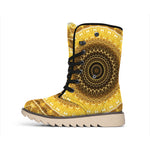 Gold Lights Kaleidoscope Print Winter Boots