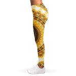 Gold Lights Kaleidoscope Print Women's Leggings