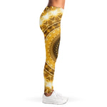 Gold Lights Kaleidoscope Print Women's Leggings