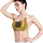 Gold Lights Kaleidoscope Print Women's Sports Bra