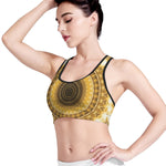 Gold Lights Kaleidoscope Print Women's Sports Bra
