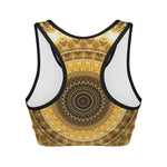 Gold Lights Kaleidoscope Print Women's Sports Bra