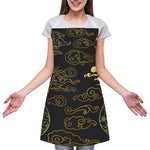 Gold Moon And Sun Print Adjustable Apron