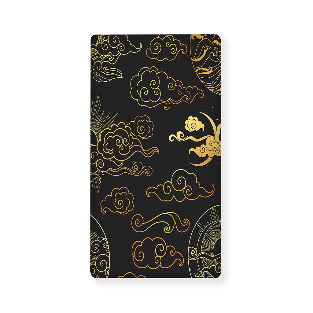 Gold Moon And Sun Print Baby Crib Sheet