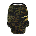 Gold Moon And Sun Print Baby Seat Cover
