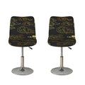 Gold Moon And Sun Print Bar Stool Covers