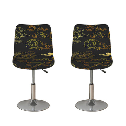 Gold Moon And Sun Print Bar Stool Covers