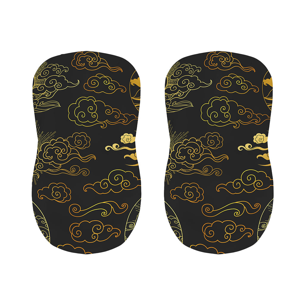 Gold Moon And Sun Print Bar Stool Covers