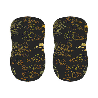 Gold Moon And Sun Print Bar Stool Covers