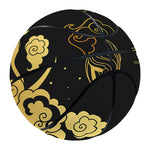 Gold Moon And Sun Print Basketball
