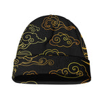 Gold Moon And Sun Print Beanie