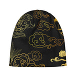 Gold Moon And Sun Print Beanie