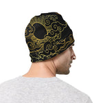 Gold Moon And Sun Print Beanie