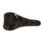 Gold Moon And Sun Print Bicycle Seat Cover