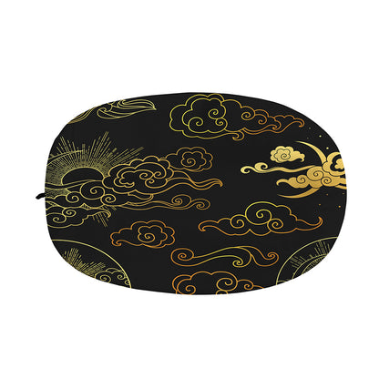 Gold Moon And Sun Print Car Side Mirror Covers