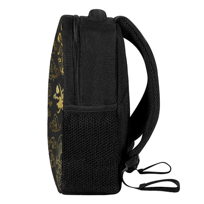 Gold Moon And Sun Print Casual Backpack