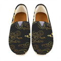 Gold Moon And Sun Print Casual Shoes