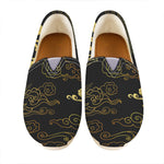 Gold Moon And Sun Print Casual Shoes