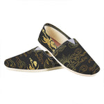 Gold Moon And Sun Print Casual Shoes