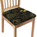 Gold Moon And Sun Print Chair Cushion Cover