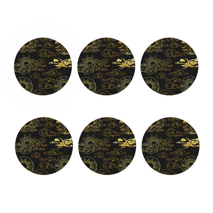 Gold Moon And Sun Print Coaster Set