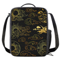 Gold Moon And Sun Print Crossbody Lunch Bag