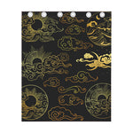 Gold Moon And Sun Print Curtain