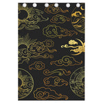 Gold Moon And Sun Print Curtain