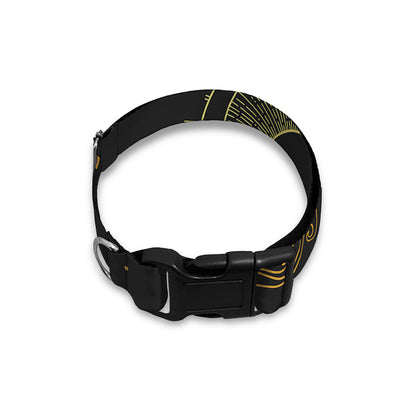 Gold Moon And Sun Print Dog Collar
