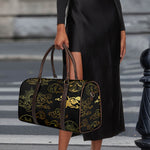 Gold Moon And Sun Print Duffle Bag