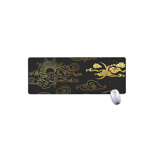 Gold Moon And Sun Print Extended Mouse Pad