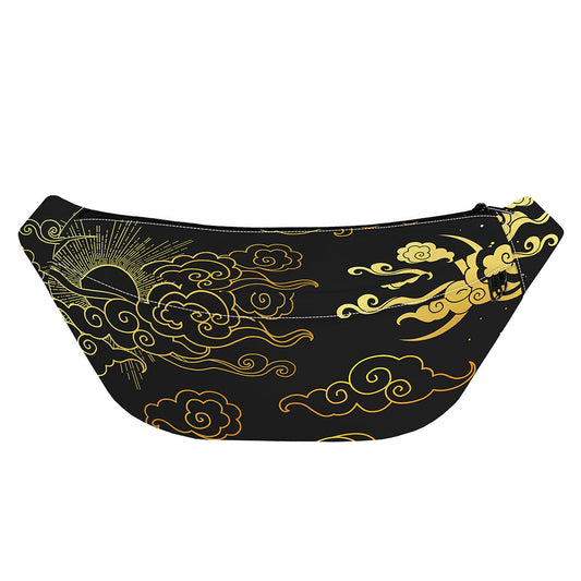 Gold Moon And Sun Print Fanny Pack