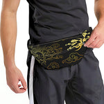 Gold Moon And Sun Print Fanny Pack