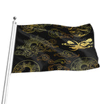 Gold Moon And Sun Print Flag