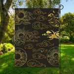 Gold Moon And Sun Print Garden Flag