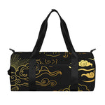 Gold Moon And Sun Print Gym Bag
