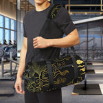 Gold Moon And Sun Print Gym Bag