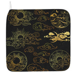 Gold Moon And Sun Print Hand Towel