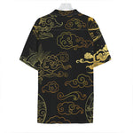 Gold Moon And Sun Print Hawaiian Shirt
