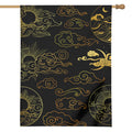 Gold Moon And Sun Print House Flag