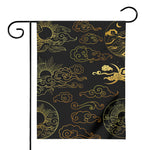 Gold Moon And Sun Print House Flag