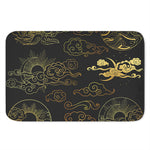 Gold Moon And Sun Print Indoor Door Mat